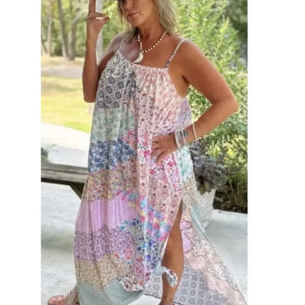 Jaded Gypsy Floral Patchwork Maxi Dress